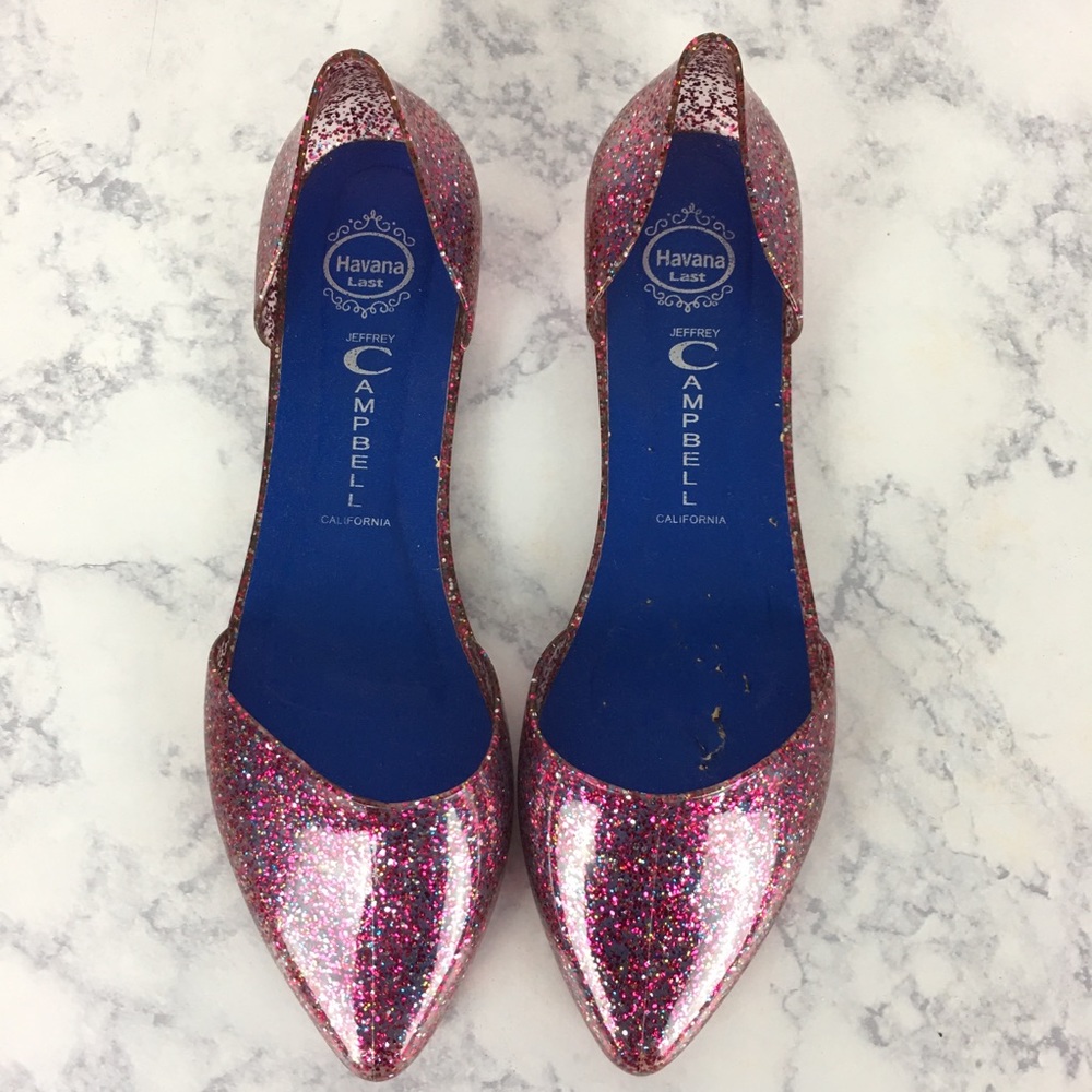 Jeffrey Campbell Havana Pink Glitter Flat - Picture 2 of 5